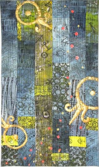 Chrysopoeia Art Quilt by Claire Passmore 