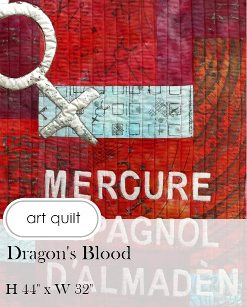 Dragon's Blood  Art Quilt by Claire Passmore