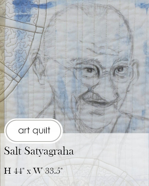 Salt Satyagraha  Art Quilt by Claire Passmore