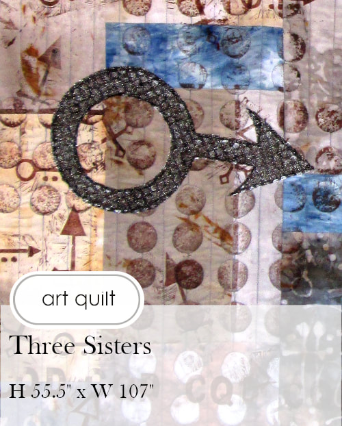 Three Sisters  Art Quilt by Claire Passmore